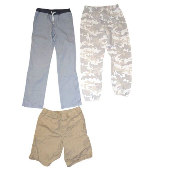 Huge Lot 7 Boys Long Sleeve Sweater Tee Tops Shirt Khaki Pants Sweatpant Short - Picture 3 of 3